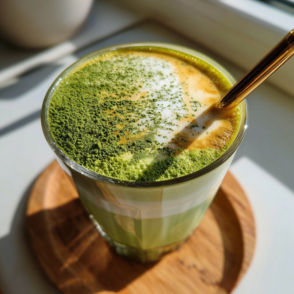 Strawberry Matcha Latte With Milk