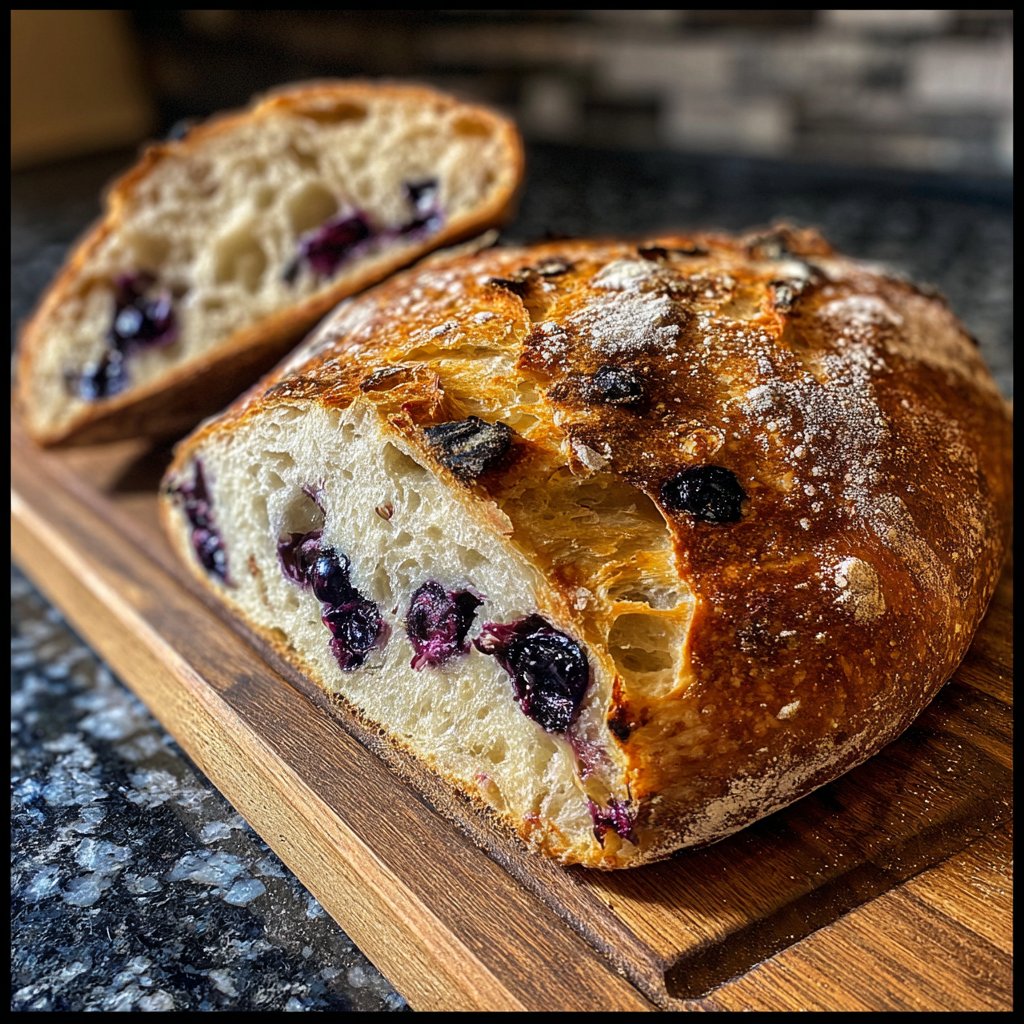 Blueberry Lemon Sourdough Bread No Yeast