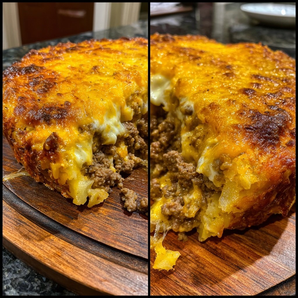 Ground Beef And Cheesy Potato Bake