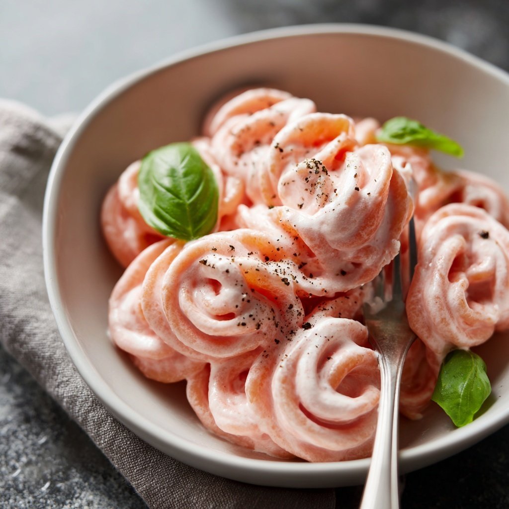 Rose Pasta with Creamy Pink Sauce