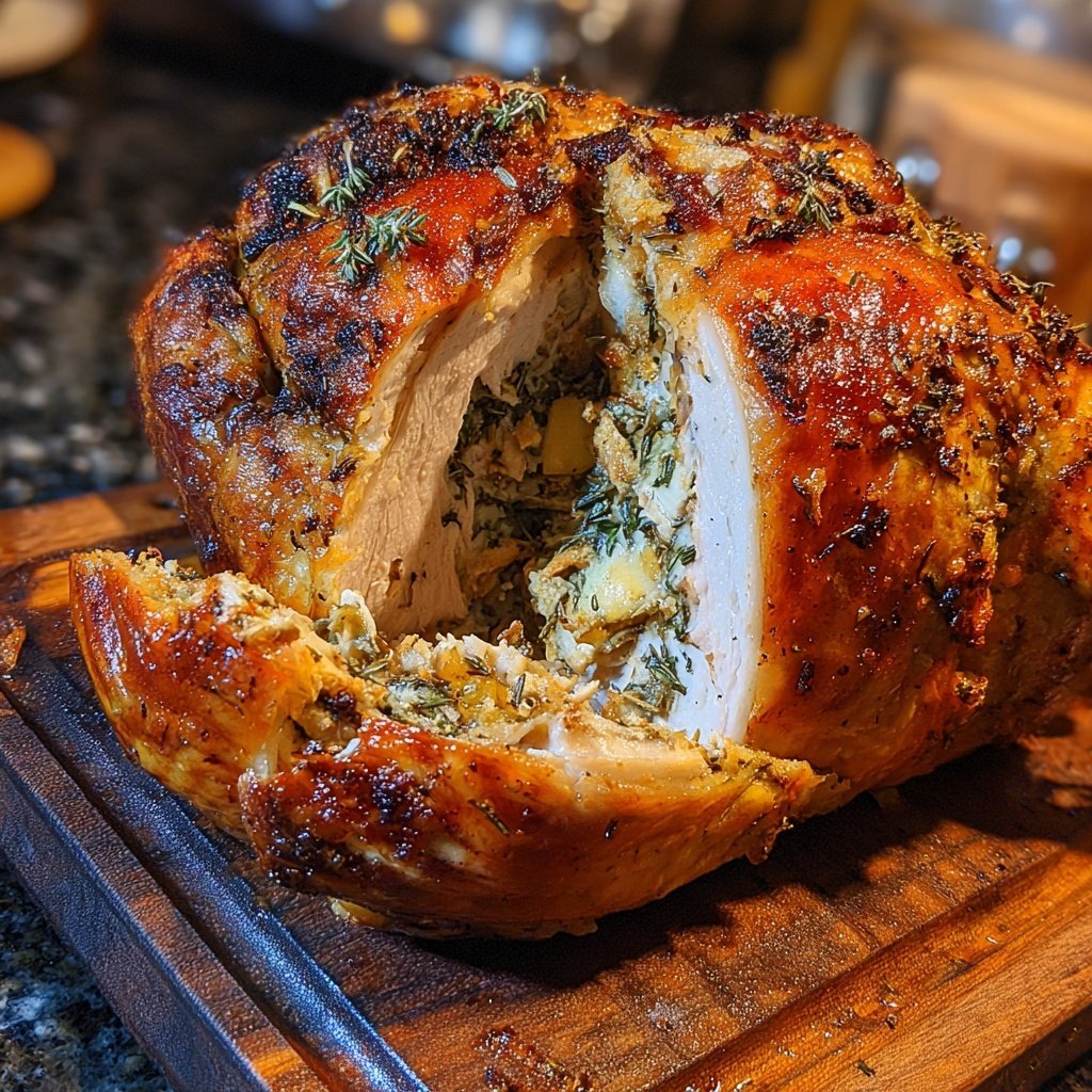 Seasonal & Festive Thanksgiving Herb Stuffed Turkey