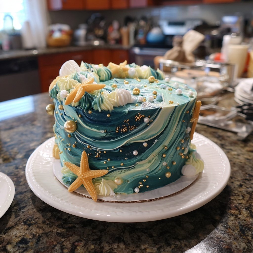 Ocean Inspired Pisces Cake