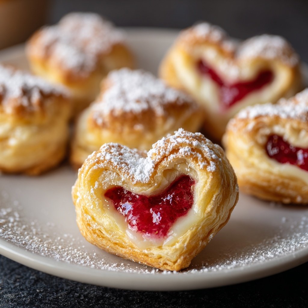 Valentines Snacks Mini Puff Pastries
