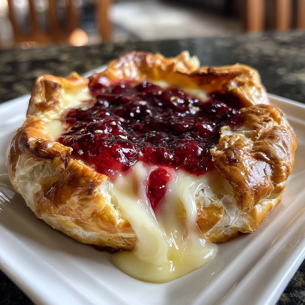 Baked Brie with Raspberry Jam
