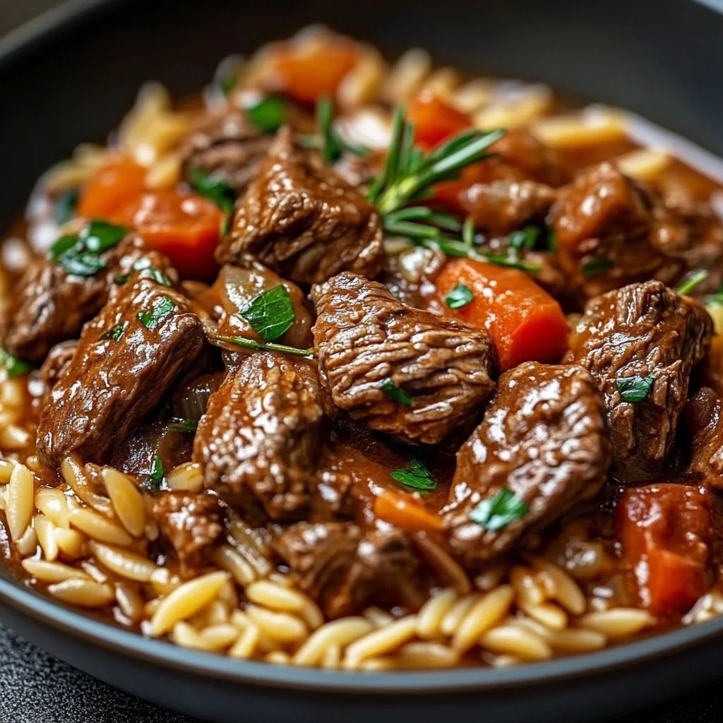 Beef Giouvetsi (Greek Beef Orzo Pasta)