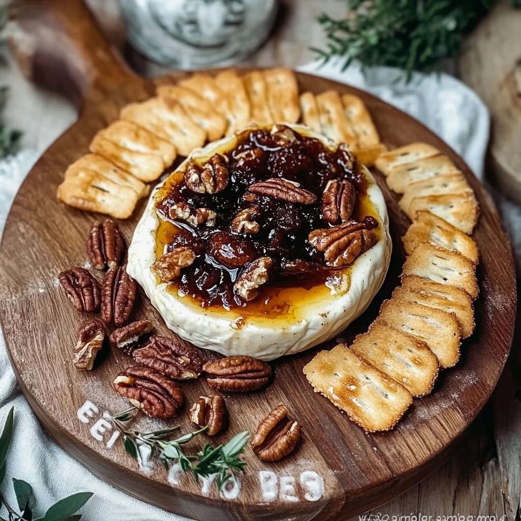Baked Brie with Fig Jam and Pecans