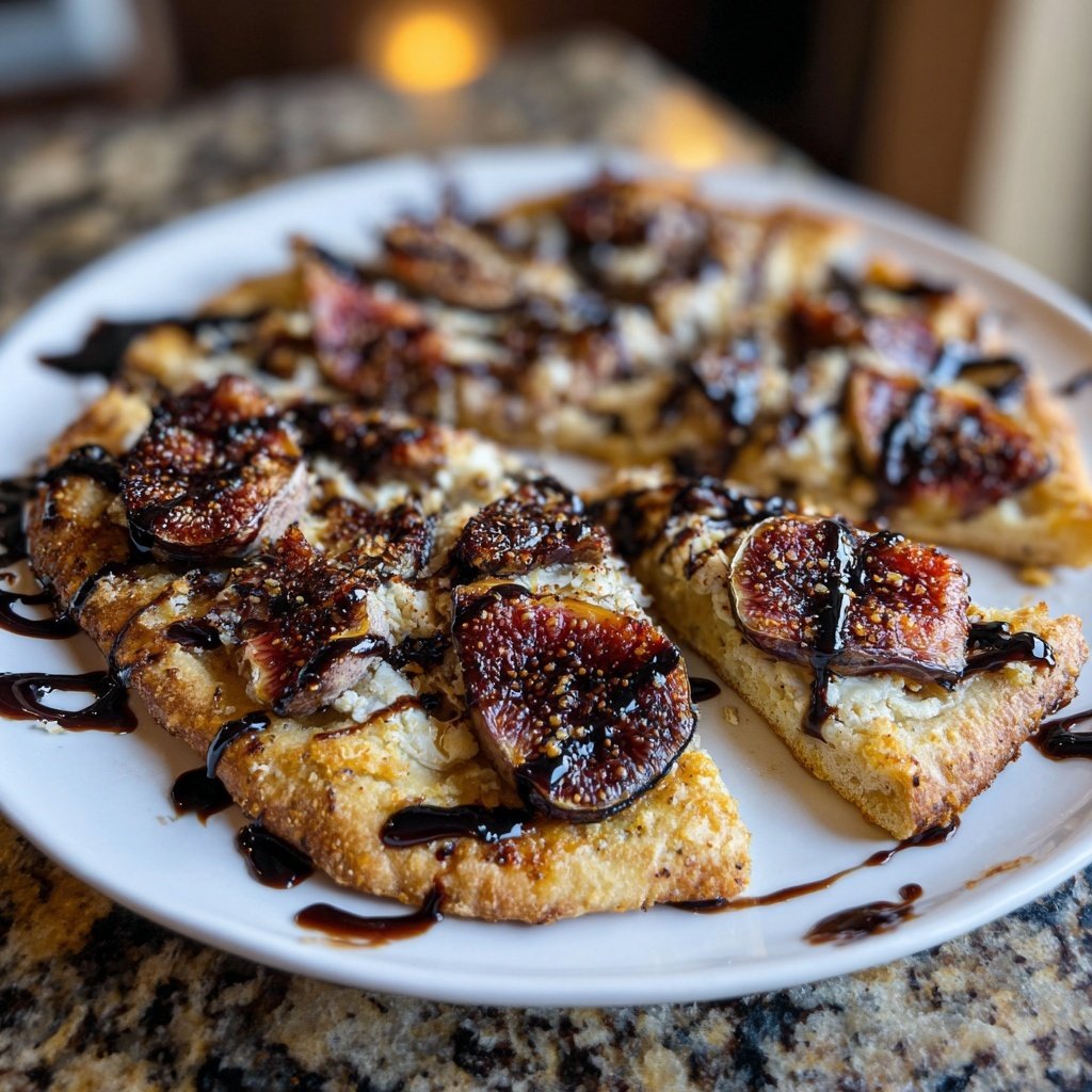 Roasted Fig Flatbread with Balsamic Drizzle