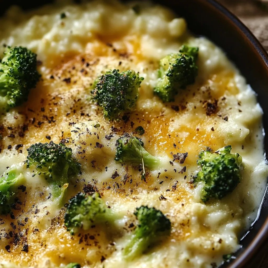 Creamy Cheesy Broccoli Rice Casserole