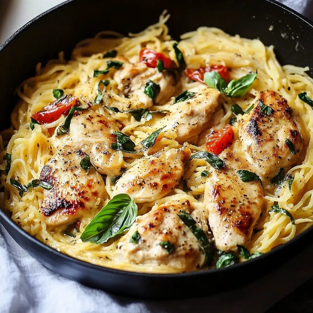 Tuscan Chicken and Spaghetti Squash