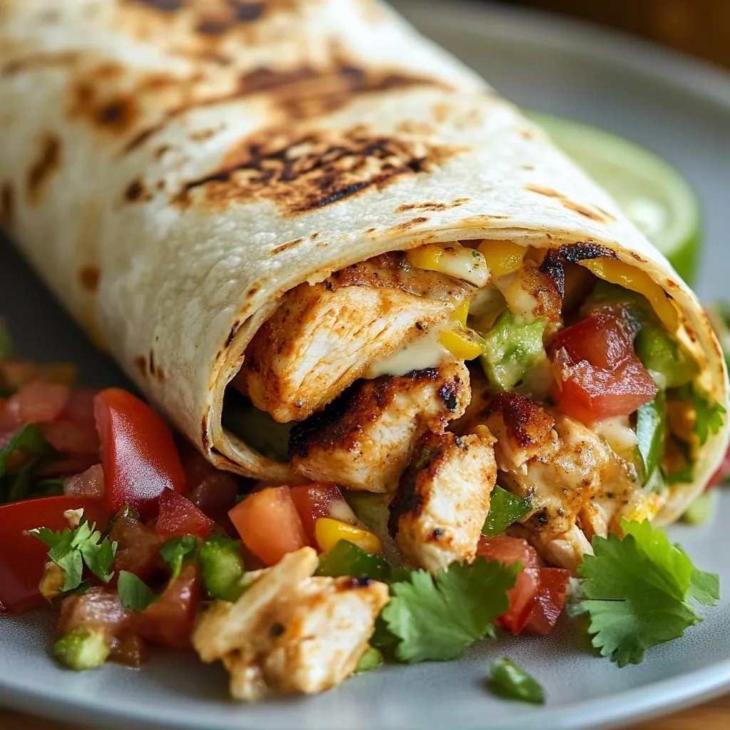 Easy Chipotle Ranch Grilled Chicken Burrito