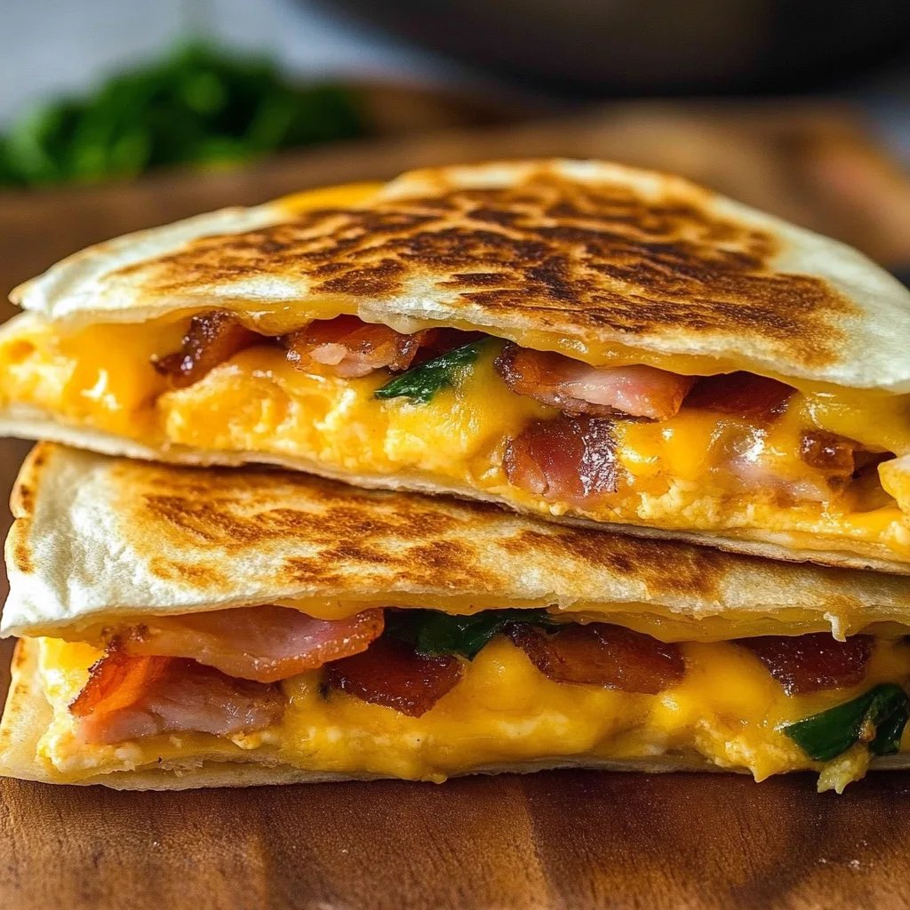 Bacon Egg Cheese Breakfast Quesadillas